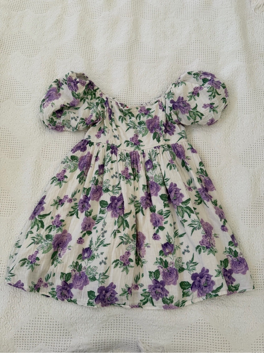 Altar'd State Cream Dress with Purple Floral Print